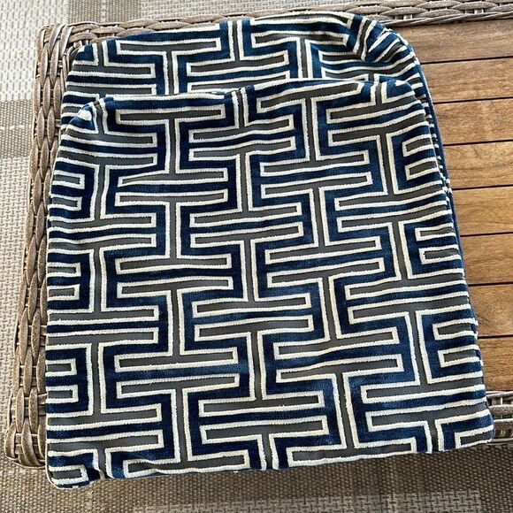 Custom Retro Pattern Pillow Covers (2) 19”x19” - Picture 1 of 6